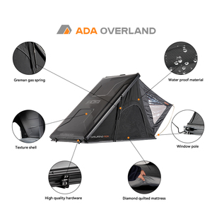 เต็นท์หลังคาแข็ง ADA Overland Campers ทำจากวัสดุ ABS สำหรับตั้งแคมป์กลางแจ้ง ติดตั้งง่าย พับได้ รูปทรงสามเหลี่ยม - Product Image 2
