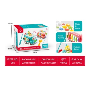 Baohan nouveau 6 en 1 enfants activités jouets bébé Bus jouet <span class=keywords><strong>musique</strong></span> <span class=keywords><strong>Piano</strong></span> Fashing jouer enfants <span class=keywords><strong>jeux</strong></span> pour l'intelligence - Product Image 6