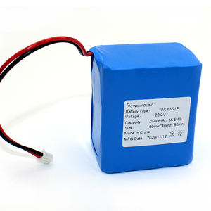 بطاريات ليثيوم أيون قابلة لإعادة الشحن من WLY، 6S1P 22.2 فولت 2.5 أمبير 2500 مللي أمبير، حزمة بطاريات <span class=keywords><strong>18650</strong></span> للأدوات الكهربائية ومكنسة السيارات الكهربائية - Product Image 2