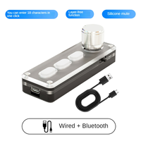 Clavier mécanique Macro silencieux en silicone sans produits chimiques nocifs, 3 touches, 1 bouton, blanc - L06A H287 Fabriqué en Chine