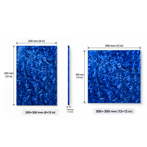 แผ่นอะคริลิคหล่อแบบลายน้ำสีฟ้าขนาด 3 มม. 8x12 นิ้ว 12x12 นิ้ว แผ่น PMMA สำหรับตกแต่ง ตัดด้วยเลเซอร์ สำหรับงานเฟอร์นิเจอร์ งานฝีมือ DIY แผ่นป้องกันกีตาร์ - Product Image 3
