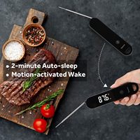 Termometer daging instan besar terbaik untuk memasak di luar ruangan dapur BBQ tahan air Ultra cepat makanan Digital Oven susu air