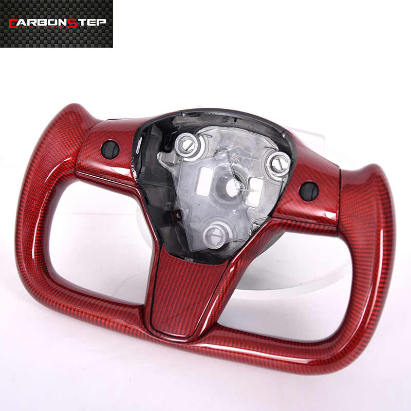 Персонализированное нескользящее рулевое колесо из углеродного волокна для Tesla Model 3 X/Y