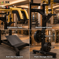 Máquina de Sentadillas SK, Equipo de Gimnasio Comercial, Directo de Fábrica en China, OEM ODM, Entrenamiento de Fuerza con Carga de Placas