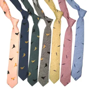 2021 Wholesale Striped Knitting Necktie Cotton Made Flat Fashion Skinny Ties For Men