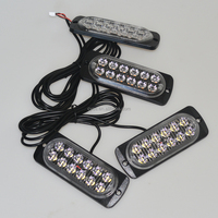 Blanc et jaune 12LED feux latéraux de voiture de jour mi-grille clignotant télécommande sans fil LED lumières stroboscopiques accessoire