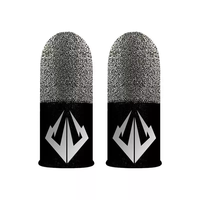 Manchettes pour doigts en fibre d'argent à double tricotage ; Conception ultra-fine et anti-transpiration ; Convient pour PUBG et AOV.