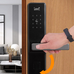 Aluminum Security Combination <strong>Portable</strong> Intelligent Safety Electronic Card Digital Biometric Fingerprint Tuya Smart Door <strong>Locks</strong> - Product Image 2