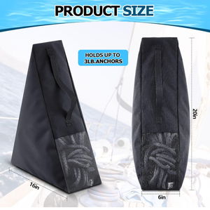 <span class=keywords><strong>Sac</strong></span> de rangement pour ancre de <span class=keywords><strong>bateau</strong></span> Corde triangulaire <span class=keywords><strong>Sac</strong></span> d'ancrage de sable hydrofuge en maille de ventilation en nylon robuste - Product Image 3
