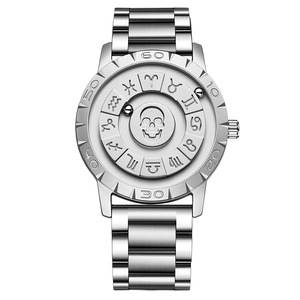 Reloj de Hombre con Esferas Magnéticas de 20 mm, Correa de Acero Inoxidable Negra, Movimiento de Cuarzo, Estilo Casual de Negocios – Listo para Enviar - Product Image 3