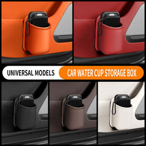 Caja de Almacenamiento Lateral para Puerta de Coche con Logotipo, Portavasos Multifuncional para Respaldo de Asiento, Bolsa para Bebidas - Product Image 5