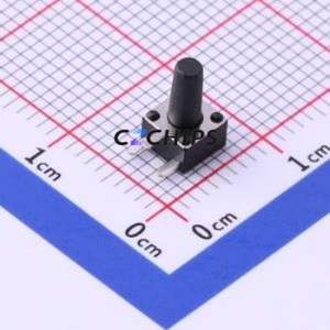 TC-1109DE-C-J Tactile Switch Through hole Component (THT) Switch Single Pole Single Throw Round Button 2.6N Right Angle Insert - Product Image 1