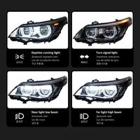 Phare projecteur LED Angel Eye bicolore pour BMW Série 5 E60 M5 Style DRL modifié 2003-2010