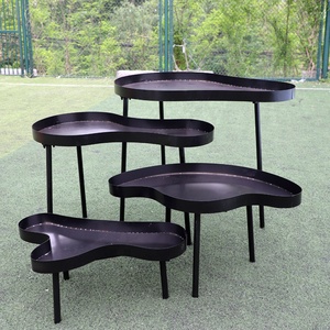 Nhà Máy Hot Bán Sinh Nhật Trang Trí Kim Loại Màu Trắng Hình Dạng Đám Mây Bánh Bệ Đám Cưới Chân Bánh Đứng Món Tráng Miệng Bảng - Product Image 5