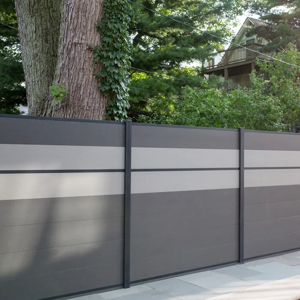 Anti UV gizlilik güvenlik 1.8 metre WPC çit villa bahçe için bahçe kullanımı ahşap plastik kompozit DIY 6ft * 6ft dış çit kafes