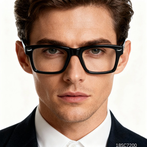 Lunettes de style vestimentaire PESENAR des années <span class=keywords><strong>1920</strong></span>, lunettes à monture noire, monture de lunettes artistiques rétro Midian à visage uni - Product Image 2