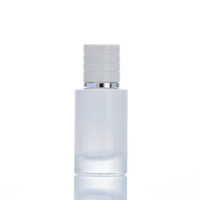 Flacon de parfum de luxe vide avec boîte 30ml/50ml/100ml, vaporisateur en verre, gravure mate, décalcomanie, sérigraphie, design givré