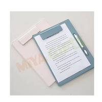 Custom Pastel Color Vegan Leather Padfolio A4 Portfolio Folder for Girl Lady Student File Legal Simple Clipboard Organizer