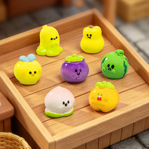 Micro Landscape Creative Cute Adorable Resin Watermelon Blueberry <b>Small</b> Fruit Granules DIY Decoration Accessories Desktop <b>Small</b> - Product Image 2