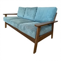 Ensemble de canapés Chesterfield modernes personnalisés avec un design japonais en bois massif de luxe pour le salon