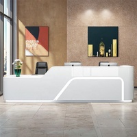 Bureau de réception minimaliste moderne personnalisable en bois peint à la main MDF Table de bar pliable pour hôtels hôpitaux