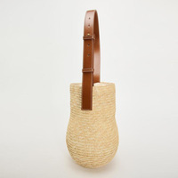 Nouveau sac en paille en forme de gourde, sac à bandoulière tressé à la main en paille de blé, sac de plage style vacances, sac polyvalent pour femme
