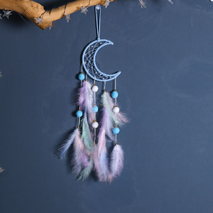 Decorazione da parete appesa a parete, Baby camera da letto Deco LED gatto luna Star acchiappasogni grandi dreamcatcher arredamento moderno per la casa - Product Image 3