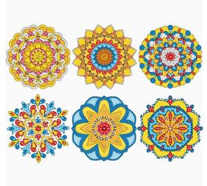Autocollant de fenêtre Diamond Painting Série Mandala Film statique en PVC DIY Jouet créatif pour enfants pour filles - Product Image 1
