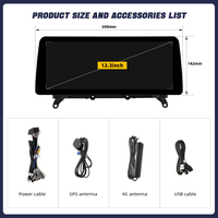 Écran Android 13 DSP 12,3 pouces, Carplay automatique pour BMW X3 F25/X4 F26, unité multimédia avec mise à niveau de la navigation et du GPS d'origine