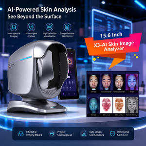 Analyseur cutané 3D X3 Pro AI à 8 spectres <span class=keywords><strong>pour</strong></span> l'imagerie faciale, l'analyse des pigments, des <span class=keywords><strong>rides</strong></span>, des pores et de l'hydratation – <span class=keywords><strong>Appareil</strong></span> de test <span class=keywords><strong>pour</strong></span> cliniques et spas - Product Image 1