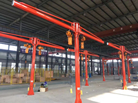 Grue monorail suspendue flexible KBK de 3000 kg avec chariot de guidage, structure en acier robuste, machine de levage montée sur pilier