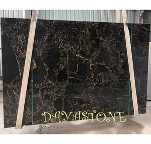 In vendita lastra di marmo portoro nero per il pavimento della parete del bagno Made in China