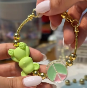Pulsera con Cara de Oso Sonriente para las Fiestas, Accesorio Moderno para Niñas, Pulsera Ajustable como Regalo - Product Image 4