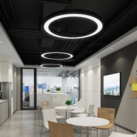 Plafonnier Led circulaire suspendu en Aluminium doré, modèle de créateur, éclairage d'intérieur, luminaire décoratif de plafond, design moderne, disponible en noir et en blanc