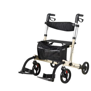 4 पहियों की ऊंचाई समायोज्य फोल्डेबल वॉकर के साथ 4 पहियों की ऊंचाई समायोज्य फोल्डेबल वॉकर - Product Image 4