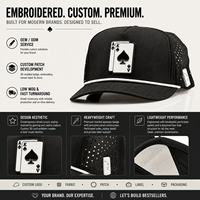 Casquettes de golf imperméables sportives vintage à 5 panneaux avec logo brodé, étiquette en cuir personnalisée et trous découpés au laser – Meilleures ventes