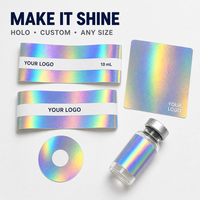 Impression de logo personnalisé, étiquettes holographiques autocollantes en PET écologiques, résistantes à l'huile et à l'eau, pour flacons de 10 ml, fabricant d'étiquettes pour pilules de 3 ml