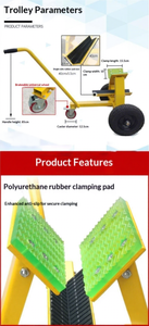 Chariot de transport de verre à 3 roues - Chariot robuste en acier pour une manutention efficace des panneaux de verre - Product Image 6