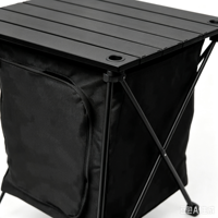 Table de cuisine extérieure moderne en métal portable avec cuisinière pliable, table de pique-nique légère pour le camping, les dîners, les ateliers et l'utilisation en ferme