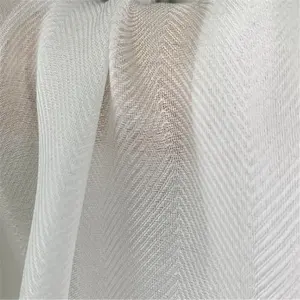 Дышащая 100% чистая специальная шелковая полосатая ткань с узором в елочку для осеннего дамского длинного платья