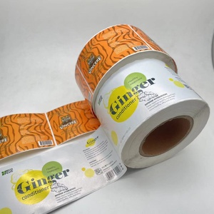 Custom Printed Paper Logo Sticker Shampoo Packaging Labels Plastic Bottles High Quality Self Adhesive