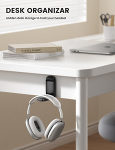 Lamicall STDH01 Foldable Under <strong>Desk</strong> Headphone Hanger ABS Headset Holder Hook Mount Space Saving Gaming Headphone Stand Office - Product Image 3