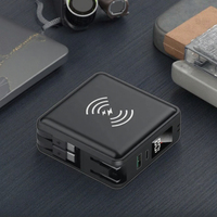 Meilleure vente Portable avec prise EU AU 15000mah banque d'alimentation sans fil Pad Portable 5 en 1 charge rapide chargeur sans fil banque d'alimentation