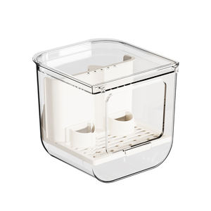 <span class=keywords><strong>Cage</strong></span> à oiseaux en plastique verrouillable de nouvelle conception avec mangeoire Cages à oiseaux en acrylique pour petits animaux - Product Image 2