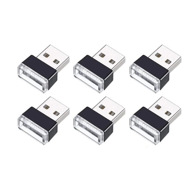 1x Mini USB LED Car Auto Interior Atmosphere Light Emergency Lighting Light PC Auto Colorful Decorative Lamp Car Accessory