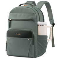 Sac à dos pour ordinateur portable LOVEVOOK pour femmes avec poche pour gobelet, sac à dos de travail 15,6 pouces, sac à main, sac de voyage, sac à dos d'école, sac à dos pour étudiants