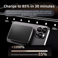 Cargador Inalámbrico, Banco de Energía de 5000 mAh/10000 mAh, Compatible con iPhone, Batería Portátil para Teléfono, Estación de Carga para Teléfono 5000