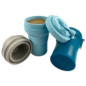 Gobelet pliable en silicone sans BPA, 550 ml, réutilisable, pour voyage, camping, café - Product Image 1
