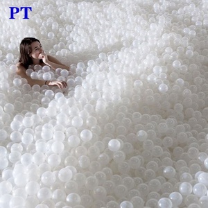 Wholesale white plastic ball clear transparent white plastic commercial pit balls