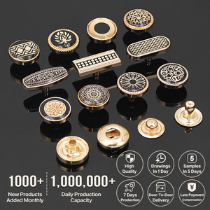 Boutons à pression en métal personnalisés en alliage de zinc Kunshuo, 12 mm, 4 parties, pour vêtements, chemises, robes - Product Image 1